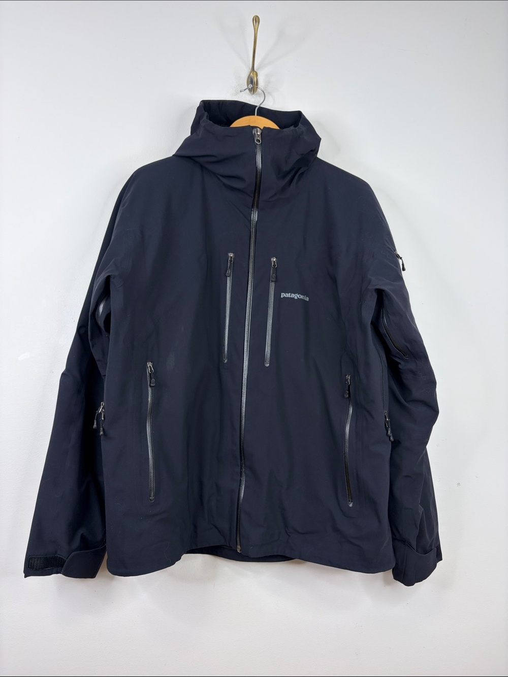 Patagonia Primo Down Jacket Mens Large Black H2No Snowboard Skiing Winter Coat
